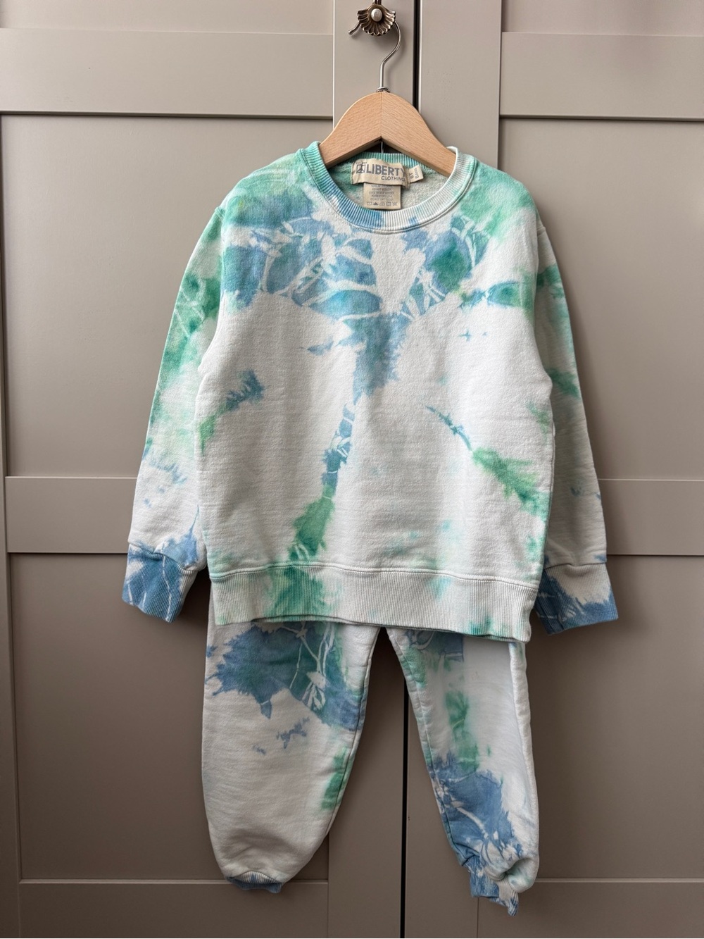 Liberty Clothing Boy’s Tie Dye Crewneck Sweatshirt and Jogger Set Blue Jumper 6Y